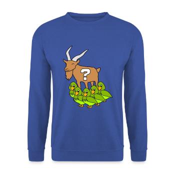 Bock auf Vögeln - Unisex Pullover - Royalblau - Vorne - Alina (178cm) & Michal (187cm)