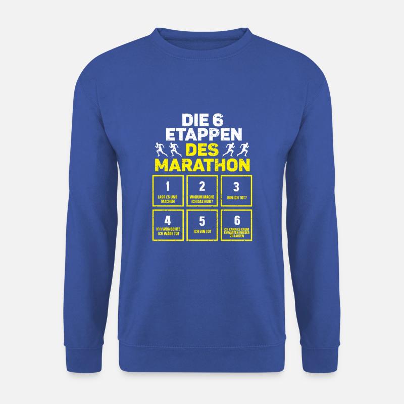 Etappen des Marathon - Unisex Pullover - Royalblau