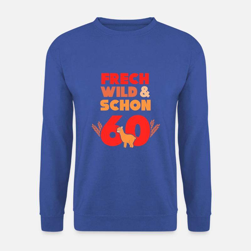 Geschenk 60 Jahre Geburtstag Frau Alpaka - Unisex Pullover - Royalblau