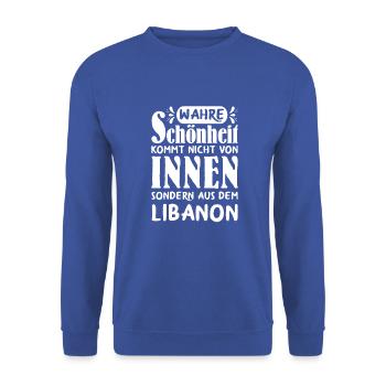 Wahre Schönheit Frau Libanon - Unisex Pullover - Royalblau - Vorne - Alina (178cm) & Michal (187cm)