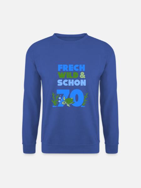 Geschenk 70 Jahre Geburtstag Frau Schildkröte - Unisex Pullover - Royalblau