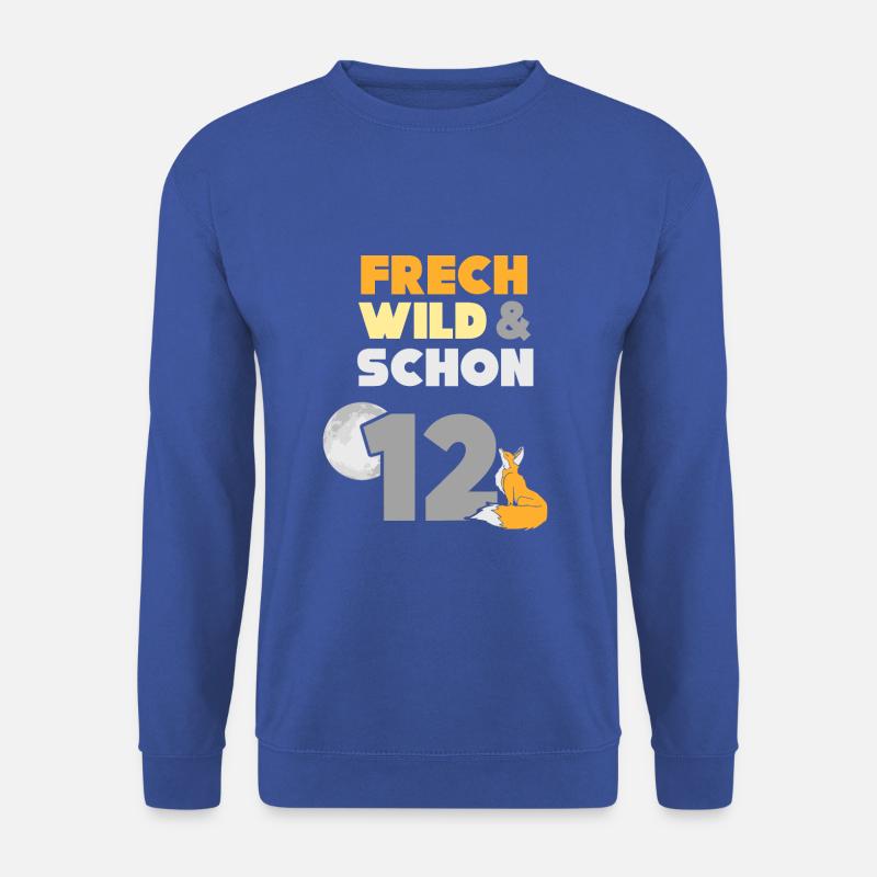 12 Jahre Geburtstag Junge Mädchen Fuchs - Unisex Pullover - Royalblau