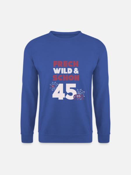 Geschenk 45 Jahre Geburtstag Spinne - Unisex Pullover - Royalblau