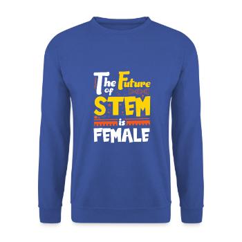 The future of STEM is female - Unisex Pullover - Royalblau - Vorne - Alina (178cm) & Michal (187cm)