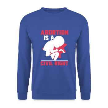 Abortion is a civil right - Unisex Pullover - Royalblau - Vorne - Alina (178cm) & Michal (187cm)