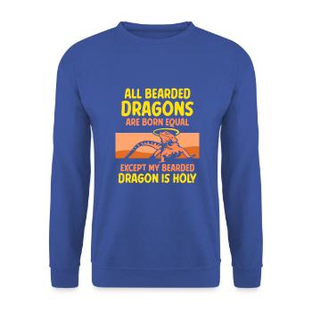 All Bearded Dragons are born equal - Unisex Pullover - Royalblau - Vorne - Alina (178cm) & Michal (187cm)