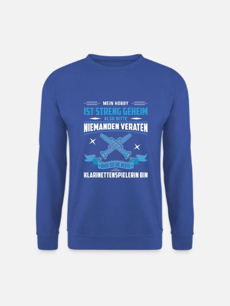 Klarinette Klarinettenspieler Klarinettist - Unisex Pullover - Royalblau