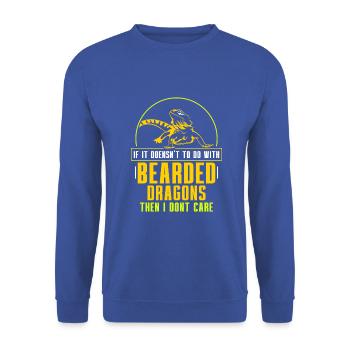 if it doensn't to do with Bearded Dragons - Unisex Pullover - Royalblau - Vorne - Alina (178cm) & Michal (187cm)