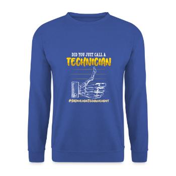 #RadiologicTechnologist - Unisex Pullover - Royalblau - Vorne - Alina (178cm) & Michal (187cm)