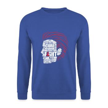 Men Head - Unisex Pullover - Royalblau - Vorne - Alina (178cm) & Michal (187cm)