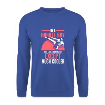 Im a Karate boy - Unisex Pullover - Royalblau - Vorne - Alina (178cm) & Michal (187cm)