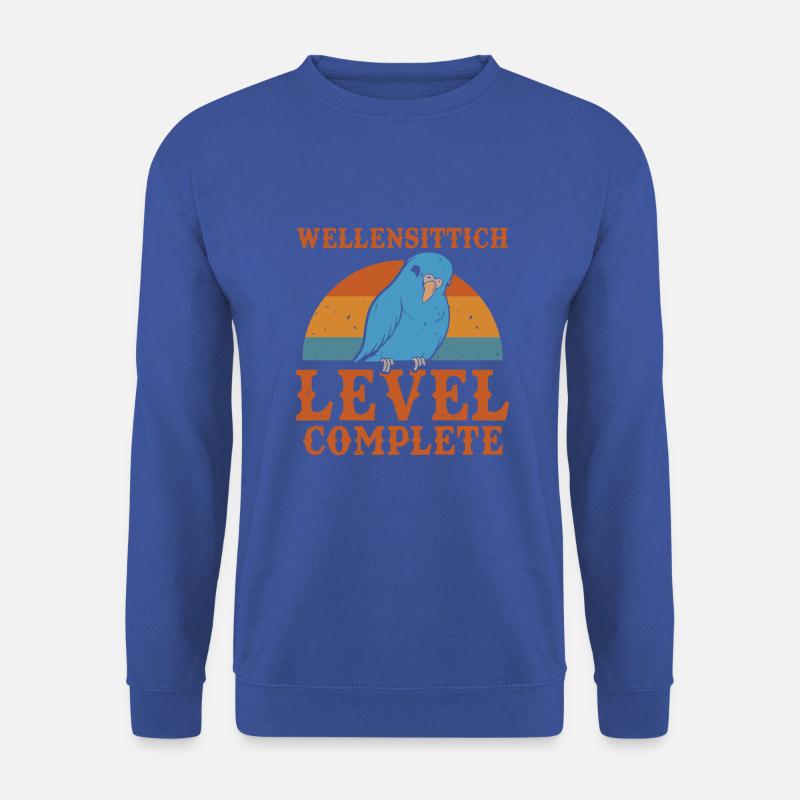 Wellensittich Level Complete - Unisex Pullover - Royalblau