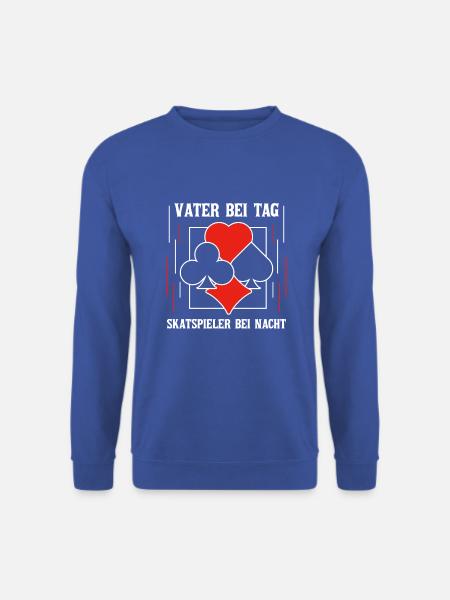 Vater bei Tag Skatspieler bei Nacht - Unisex Pullover - Royalblau