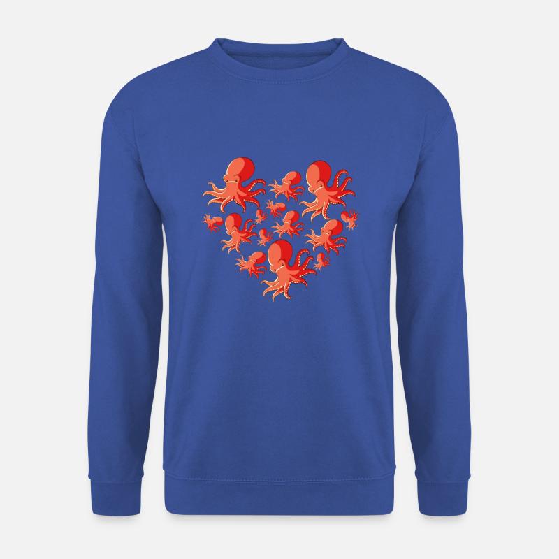 Herz Krake Octopus - Unisex Pullover - Royalblau