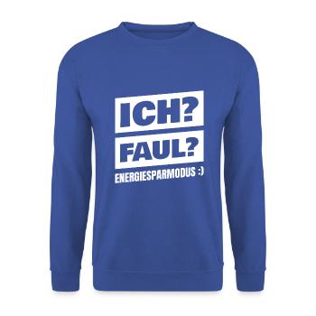 Ich glaube mir nicht mal selbst - Unisex Pullover - Royalblau - Vorne - Alina (178cm) & Michal (187cm)