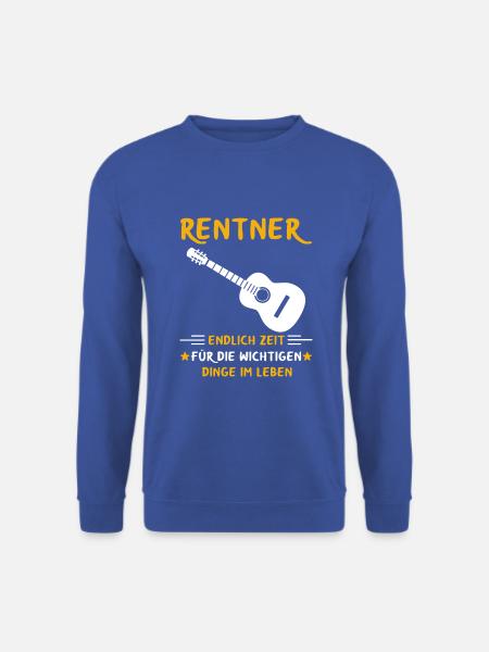 Rentner Rente Rentenbeginn Gitarre Gitarrist - Unisex Pullover - Royalblau