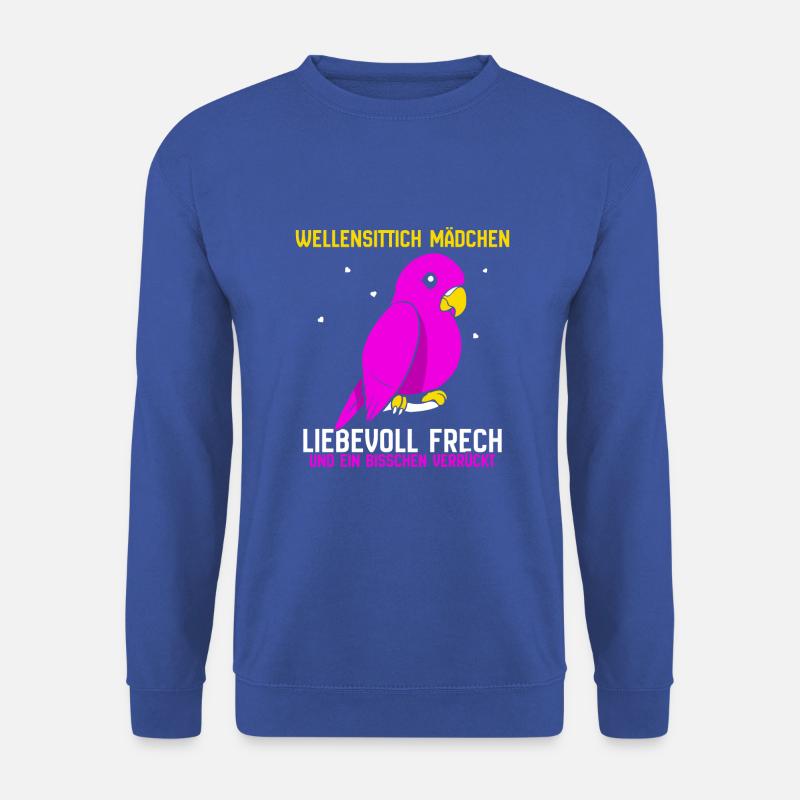Wellensittich Mädchen - Unisex Pullover - Royalblau