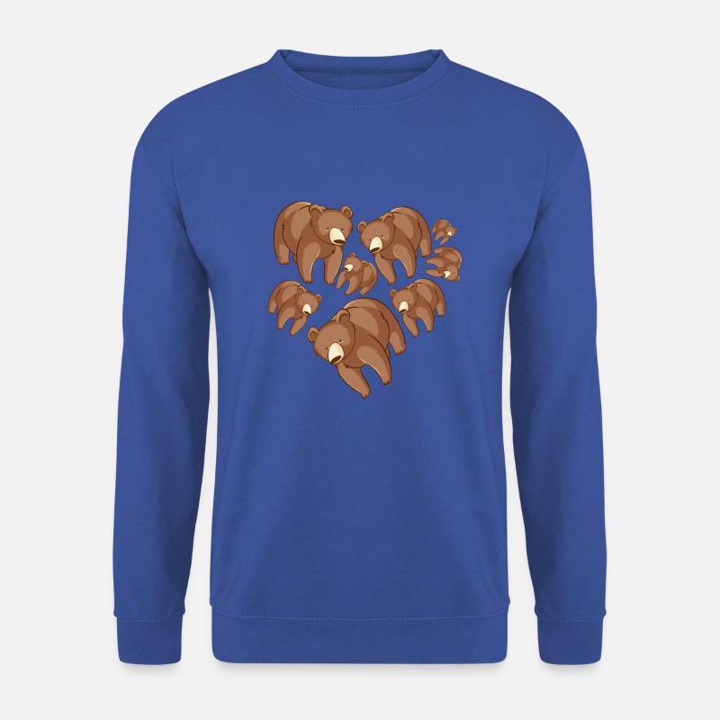 Herz Braunbär - Unisex Pullover - Royalblau