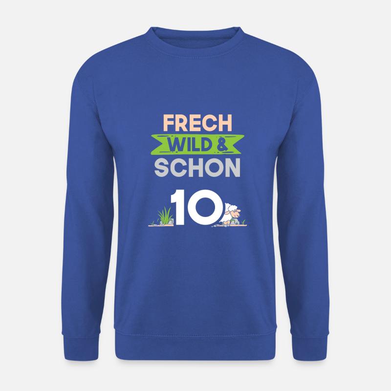 10 Jahre Geburtstag Junge Mädchen Schaf - Unisex Pullover - Royalblau