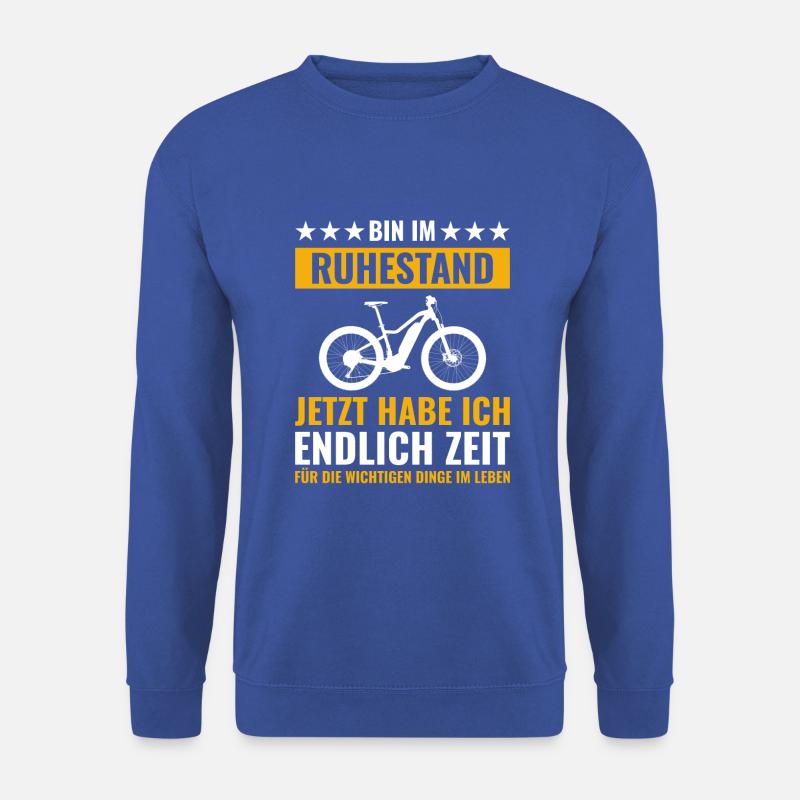 Rentner Rente Rentenbeginn Elektro Fahrrad - Unisex Pullover - Royalblau