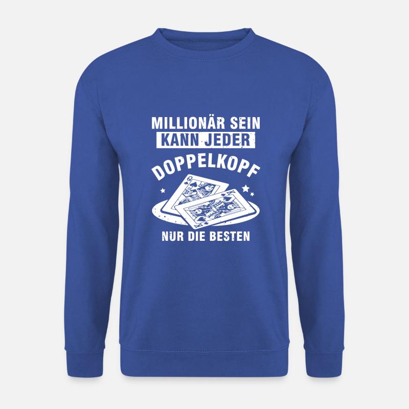 Millionär sein kann jeder Doppelkopf - Unisex Pullover - Royalblau