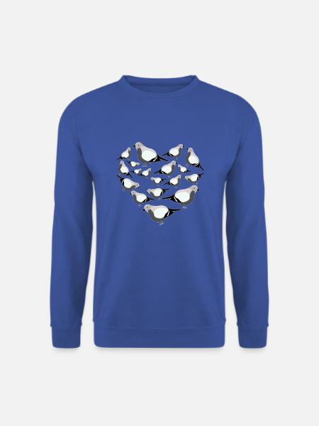 Herz Vogel Fink - Unisex Pullover - Royalblau