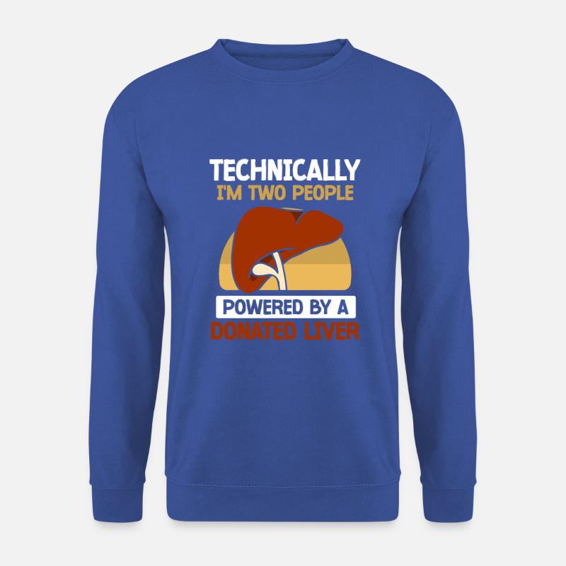 powered by a donated Liver - Unisex Pullover - Royalblau