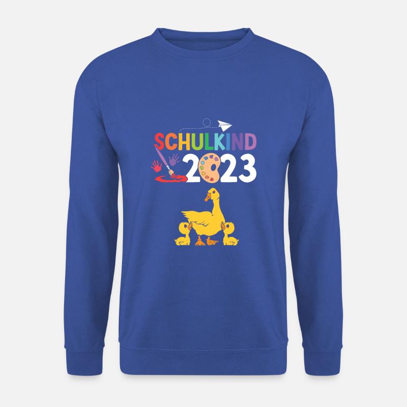 Ente Schulanfang Schulkind 2023 - Unisex Pullover - Royalblau