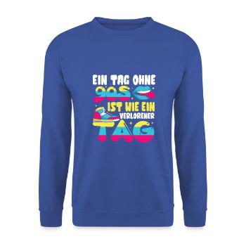 Ein Tag ohne 90s - Unisex Pullover - Royalblau - Vorne - Alina (178cm) & Michal (187cm)