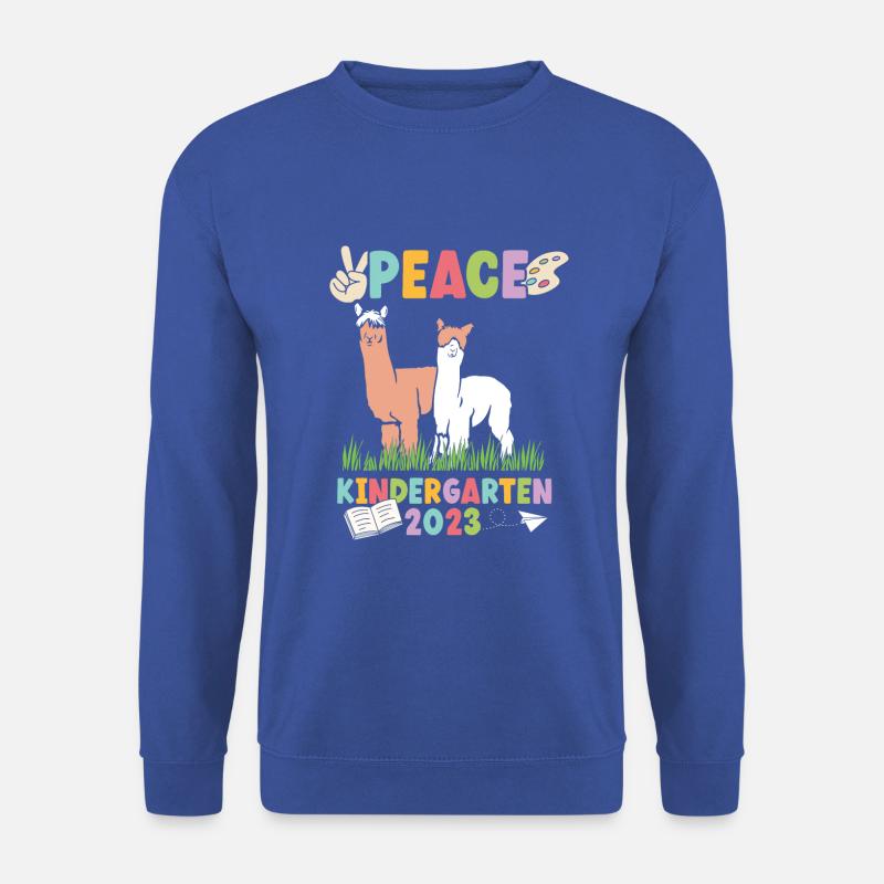 Lama Alpaka Peace Kindergarten 2023 - Unisex Pullover - Royalblau