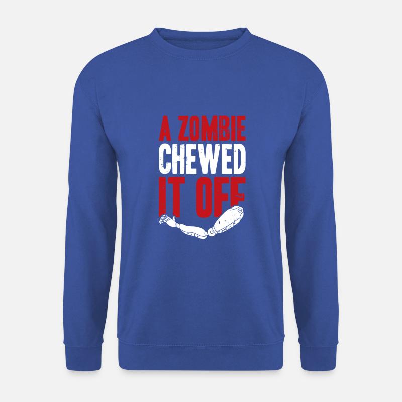 A Zombie Chewed It Off - Unisex Pullover - Royalblau