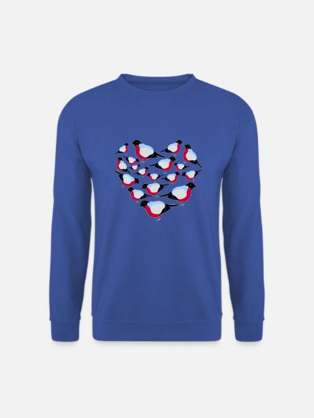Herz Vogel Fink - Unisex Pullover - Royalblau