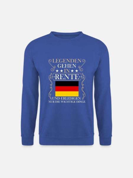 Rentner Rente Rentenbeginn Deutschland - Unisex Pullover - Royalblau
