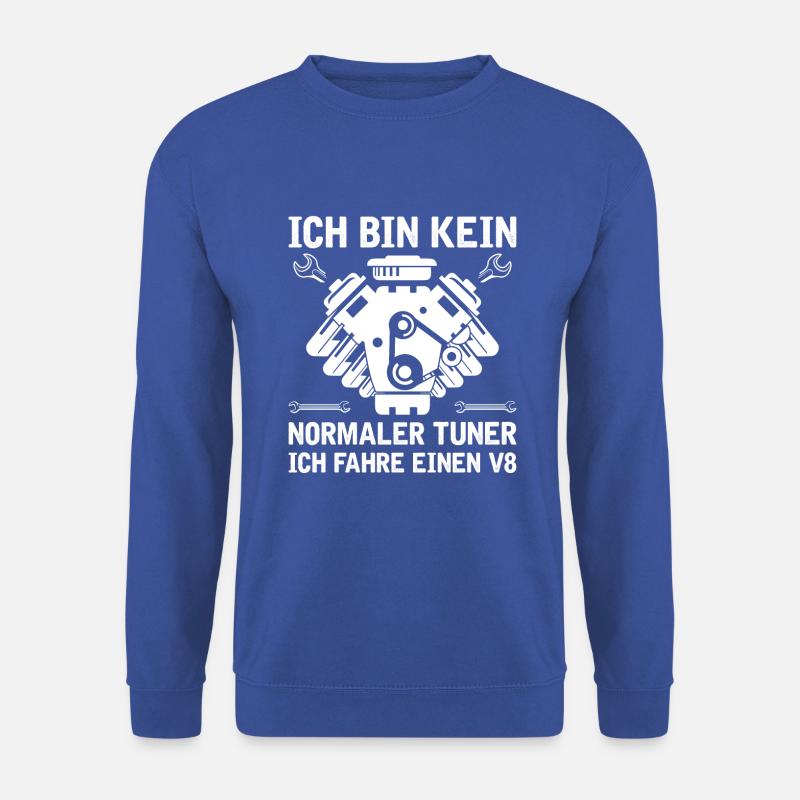 8 Zylinder Tuner Tuning V8 - Unisex Pullover - Royalblau