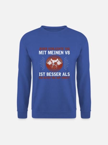 8 Zylinder Tuner Tuning V8 - Unisex Pullover - Royalblau