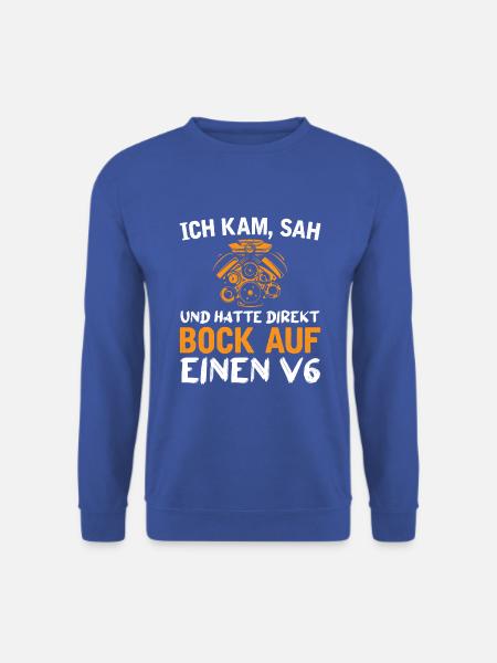 6 Zylinder Tuner Tuning V6 - Unisex Pullover - Royalblau
