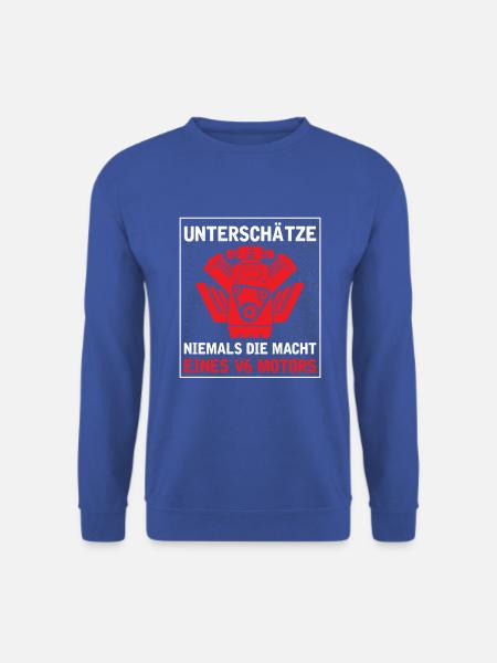 6 Zylinder Tuner Tuning V6 - Unisex Pullover - Royalblau