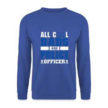 Polizei Polizist Polizeibeamte - Unisex Pullover - Royalblau - Vorne - Alina (178cm) & Michal (187cm)
