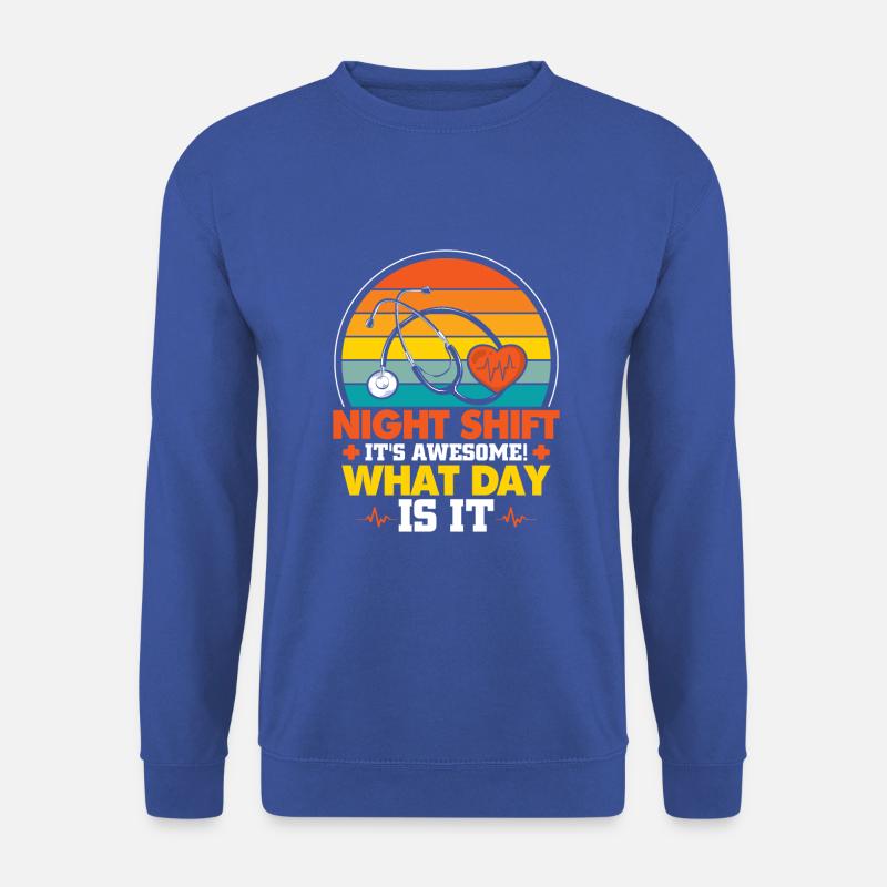 Night Shift It's Awesome - Unisex Pullover - Royalblau