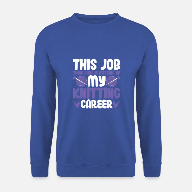 my Knitting caree - Unisex Pullover - Royalblau