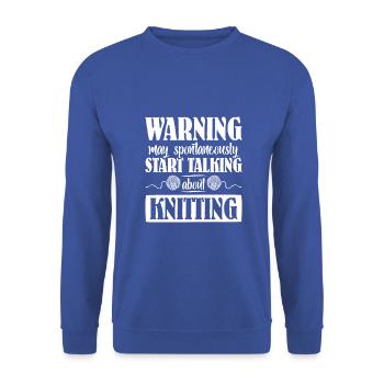 commencer à parler de tricot - Sweat-shirt Unisexe - bleu royal - Devant - Alina (178cm) & Michal (187cm)