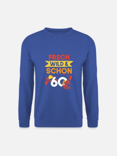 Geschenk 60 Jahre Geburtstag Feuerwehr - Unisex Pullover - Royalblau