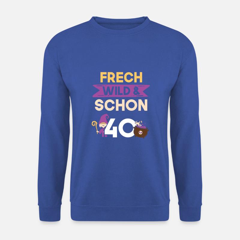 Geschenk 40 Jahre Geburtstag Halloween Hexe - Unisex Pullover - Royalblau