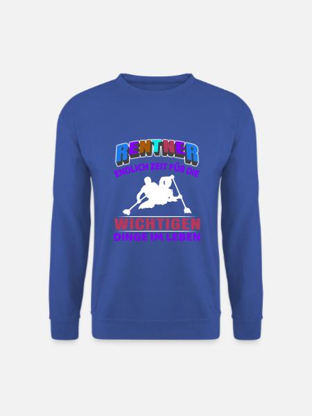 Rentner Rente Rentenbeginn Kanute Kanu - Unisex Pullover - Royalblau