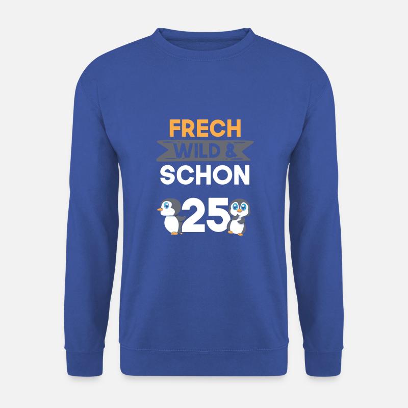 Geschenk 25 Jahre Geburtstag Pinguin - Unisex Pullover - Royalblau