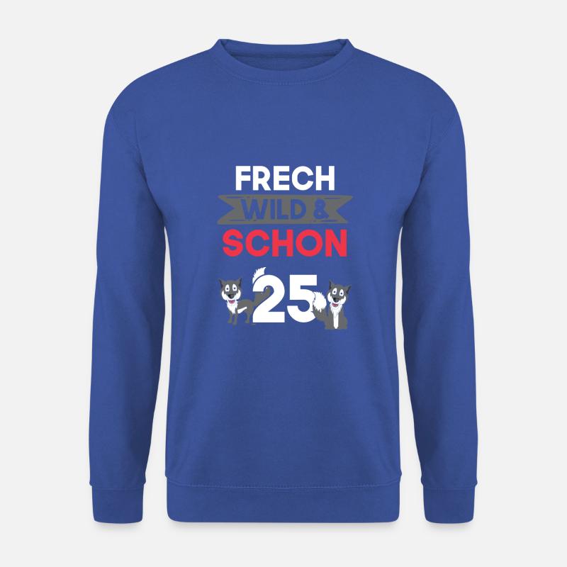 Geschenk 25 Jahre Geburtstag Wolf - Unisex Pullover - Royalblau