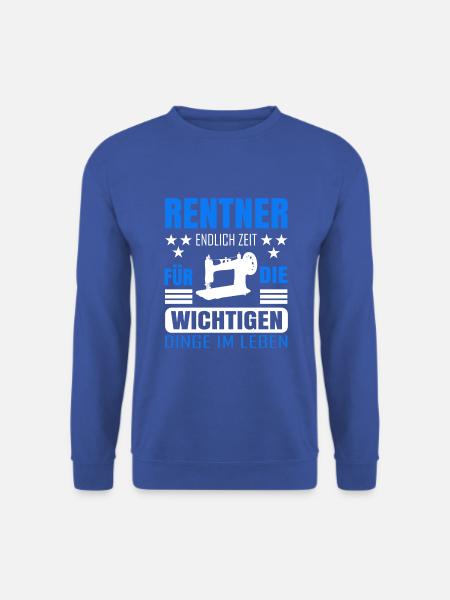 Rentner Rente Rentenbeginn Nähen Näher - Unisex Pullover - Royalblau
