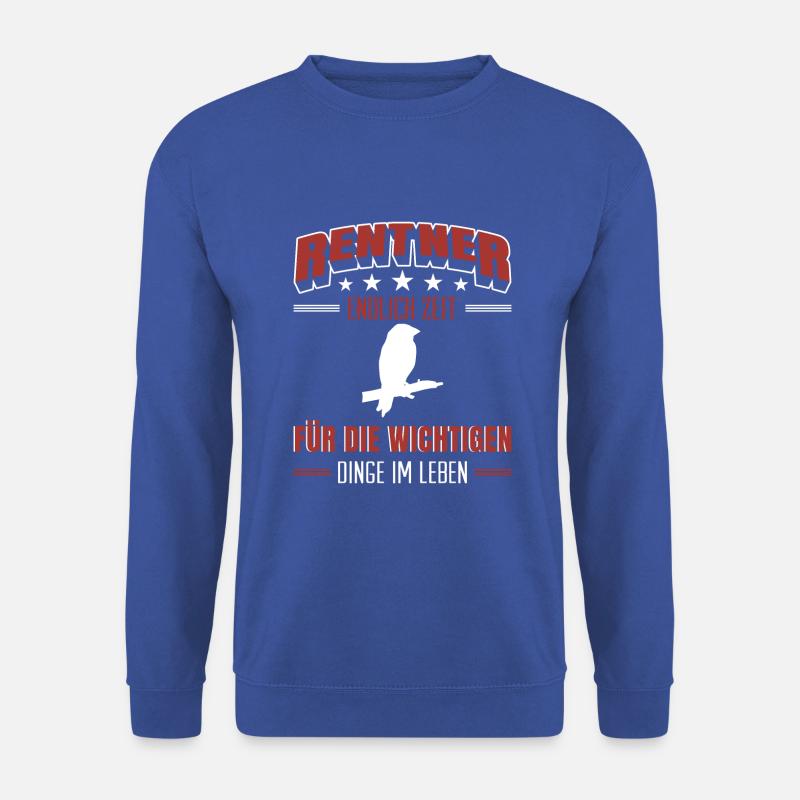 Rentner Rentenbeginn Vogel Wellensittich Sittich - Unisex Pullover - Royalblau