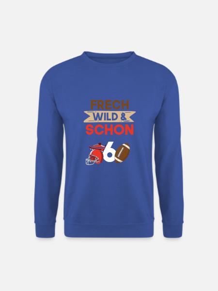 6 Jahre Geburtstag Junge Mädchen Football - Unisex Pullover - Royalblau