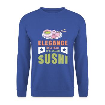 Sushi Japan Essen Sushi-Mahlzeit - Unisex Pullover - Royalblau - Vorne - Alina (178cm) & Michal (187cm)